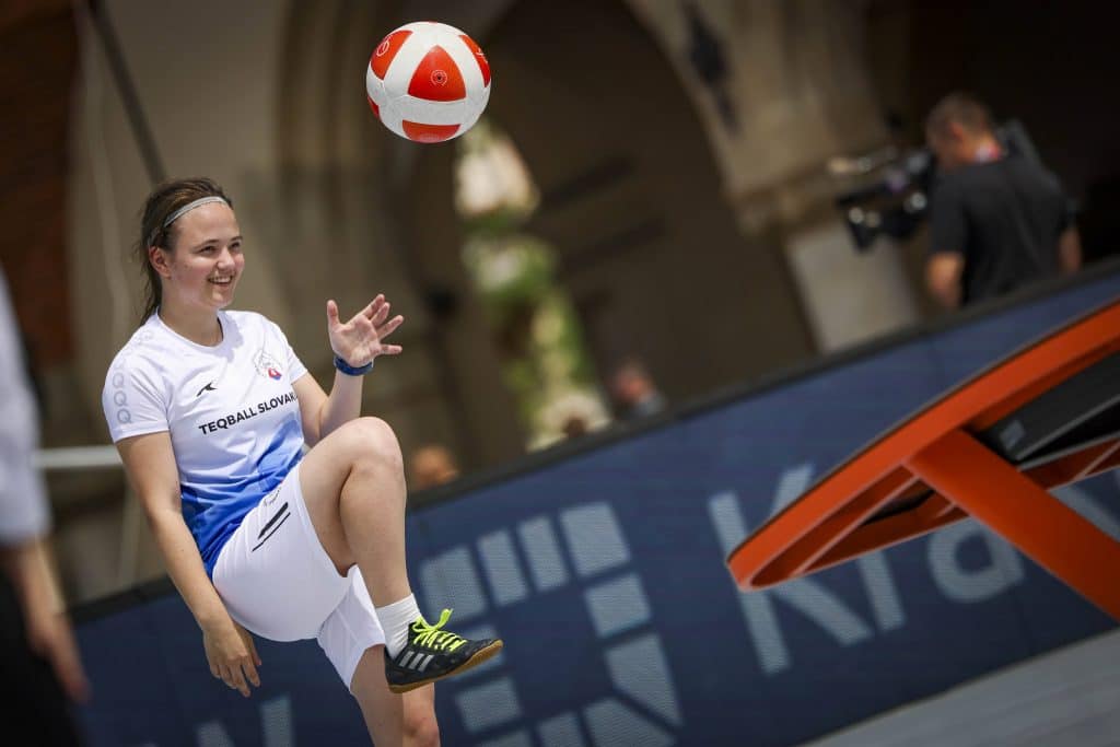 Adriana v reprezentačnom drese Slovenska na turnaji v poľskom Krakowe